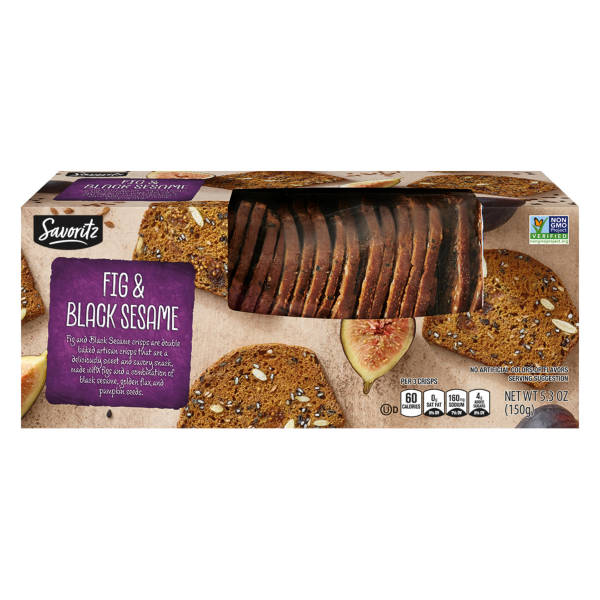 Savoritz Fig & Black Sesame Artisan Crisp, 5.3 oz