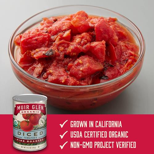 Muir Glen Organic Diced Tomatoes, Fire Roasted, 14.5 Oz.