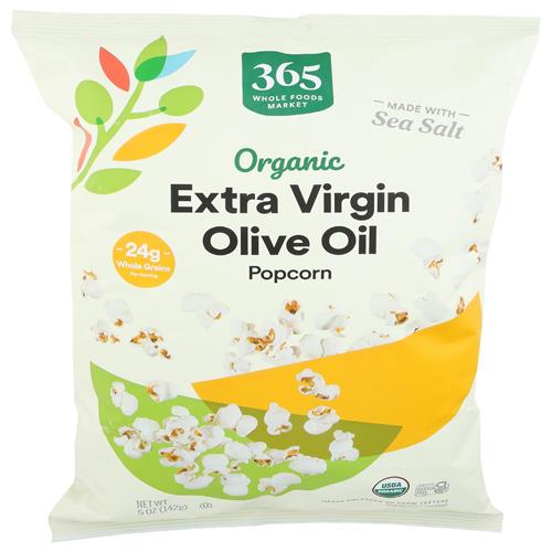 Whole Foods Market Organic Extra Virgin Olive Oil And Sea Salt Popcorn, 5 Oz