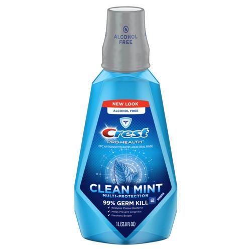 Crest Pro-Health Multi-Protection Mouthwash With Cpc, Clean Mint, 1L (33.8 Fl Oz), Crest Mouthwash, Gingivitis Treatment