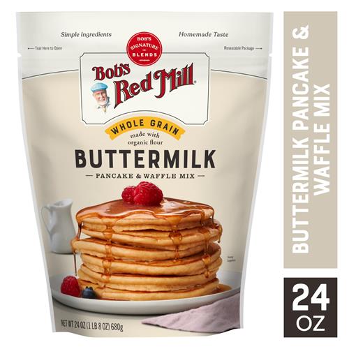Bobs Red Mill Organic Buttermilk Pancake & Waffle Mix, 24Oz (Pack Of 1) - Kosher