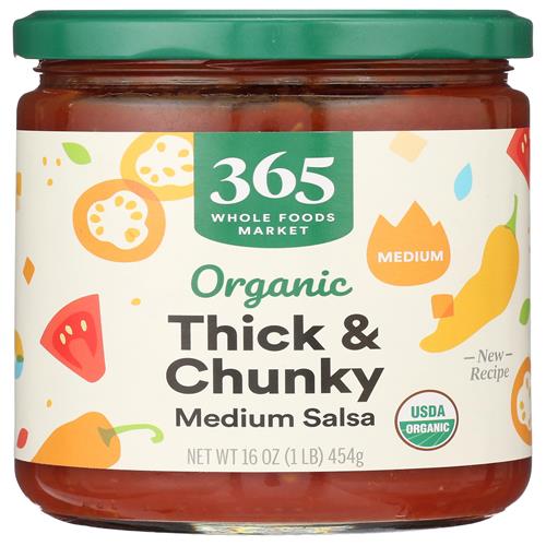 Whole Foods Market Organic Thick & Chunky Medium Salsa, 16 Ounce
