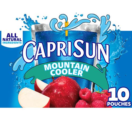 Capri Sun Mountain Cooler Mixed Fruit Naturally Flavored Kids Juice Drink (10 Ct Box, 6 Fl Oz Pouches)