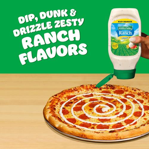 Hidden Valley Light Ranch Condiment And Dressing, Easy Squeeze Bottle, 24 Fl Oz (Package May Vary)