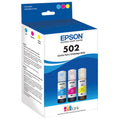 New, Pre-Owned - Epson T502 Standard Yield Multi-Color (3-Pack) Ink Bottle, T502520-S