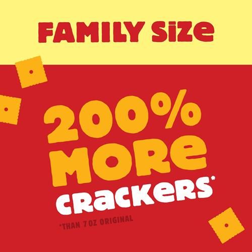 Cheez-It Cheese Crackers, Baked Snack Crackers, Lunch Snacks, Family Size, Original, 21Oz Box (1 Box)