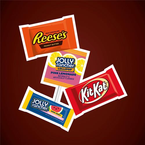 Jolly Rancher, Kit Kat And Reeses Assorted Flavored Snack Size, Candy Party Pack, 34.19 Oz