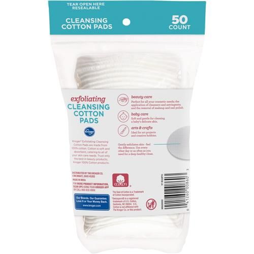 Kroger Exfoliating Cotton Ovals 50 ct