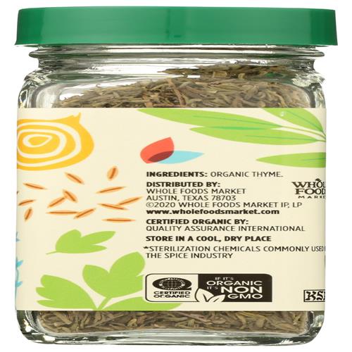 Whole Foods Market, Organic Thyme, 0.67 Oz