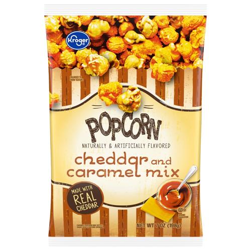 Kroger Cheddar and Caramel Popcorn 7 oz