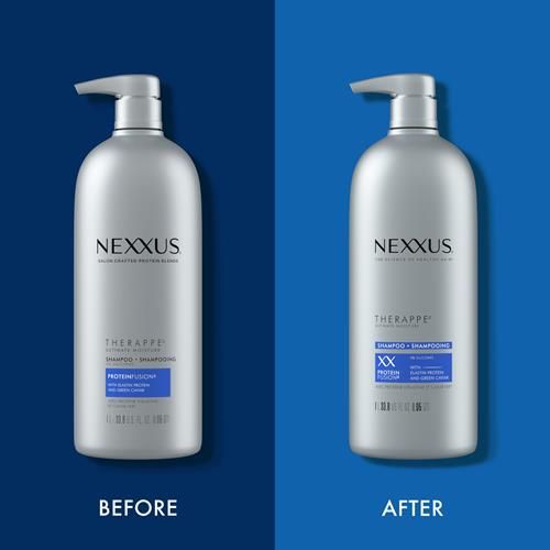 Nexxus Therappe Moisturizing Shampoo Ultimate Moisture For Dry Hair Silicone-Free, Moisturizing Proteinfusion With Elastin Protein And Green Caviar 33.8 Oz