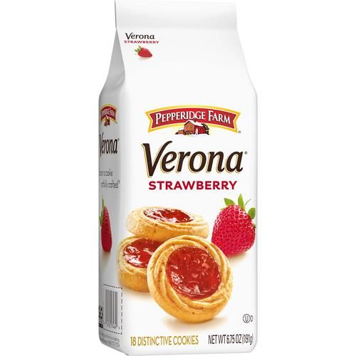 Pepperidge Farm Verona Strawberry Thumbprint Cookies, 6.75 Oz Bag (18 Cookies)