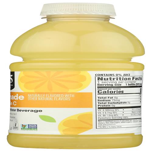 Whole Foods Market Water Nutrient Lemonade Vitamin C No Calorie, 20 Fl Oz