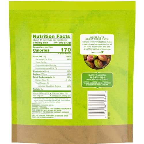 Simple Truth Roasted & Salted No Shell Pistachios 12 oz