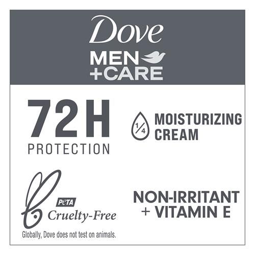 Dove Men+Care Antiperspirant Deodorant Stick Clean Comfort 72-Hour Sweat & Odor Protection Antiperspirant For Men With 1/4 Moisturizing Cream 2.7 Oz