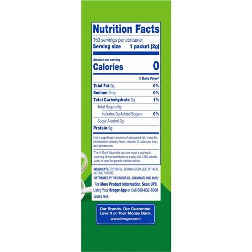 Kroger Stevia Sweetener 160 ct