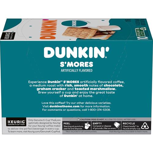 Dunkin’ S’Mores Flavored Coffee, 10 Keurig K-Cup Pods