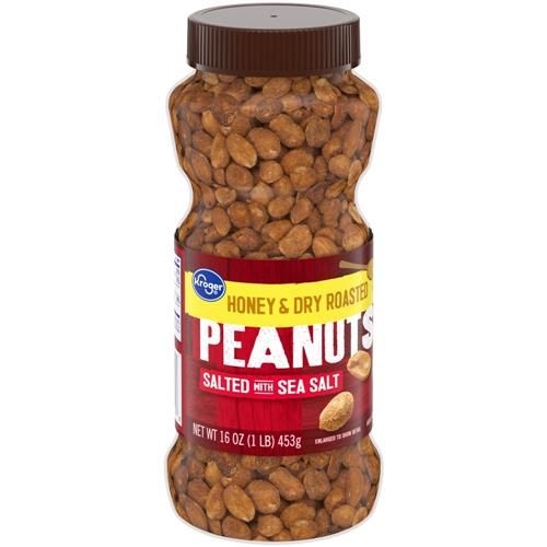 Kroger Salted Honey & Dry Roasted Peanuts 16 oz