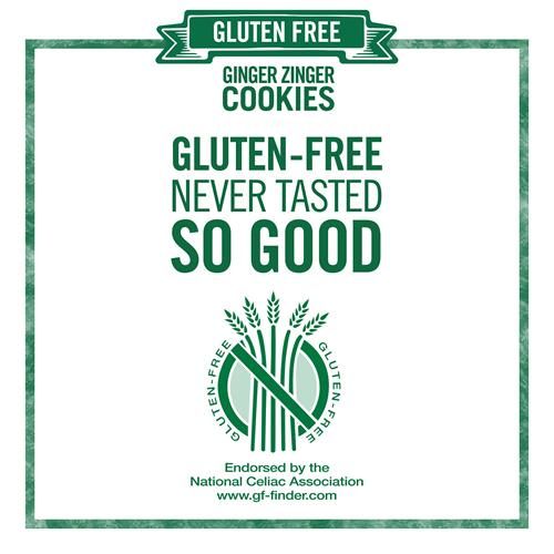 Tates Bake Shop Gluten Free Ginger Zinger Cookies, 7 Oz