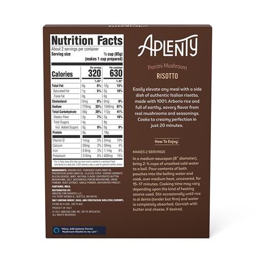 Aplenty Porcini Mushroom Risotto, 6 Oz