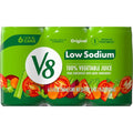 V8 Low Sodium Original 100% Vegetable Juice, 5.5 Fl Oz Can (6 Pack)