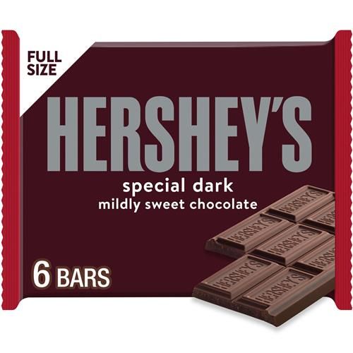 Hersheys Special Dark Mildly Sweet Chocolate Candy Bars, 1.45 Oz (6 Count)