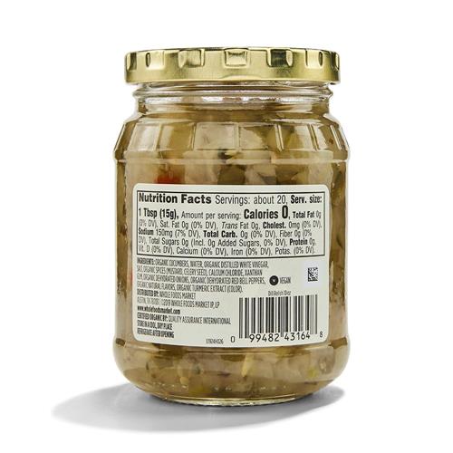 Whole Foods Market, Organic Dill Relish, 10 Oz