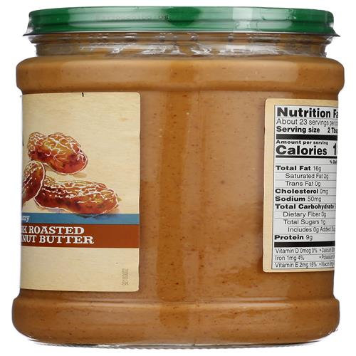 Santa Cruz Organic Organic Dark Roasted Creamy Peanut Butter, 26 Oz