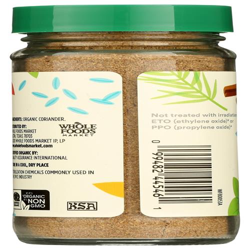 Whole Foods Market, Organic Coriander Ground, 1.52 Oz