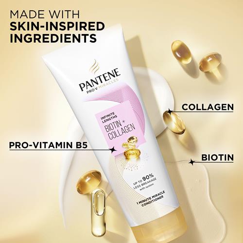 Pantene Pro-V Miracles Infinite Lengths Biotin + Collagen 1 Minute Miracle Conditioner 10.9 Fl Oz