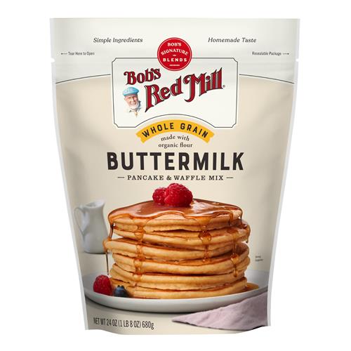 Bobs Red Mill Organic Buttermilk Pancake & Waffle Mix, 24Oz (Pack Of 1) - Kosher