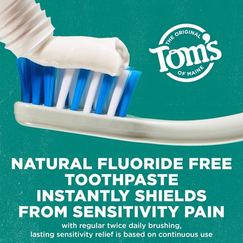 Toms Of Maine Fluoride-Free Rapid Relief Sensitive Toothpaste, Fresh Mint, 4 Oz. (Packaging May Vary)