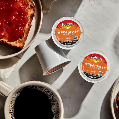 Folgers Breakfast Blend Coffee, Mild Roast, Keurig K-Cup Pods, 10 Count Box
