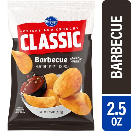Kroger Classic Barbecue Flavored Potato Chips Single-Serve Bag 2.5 oz