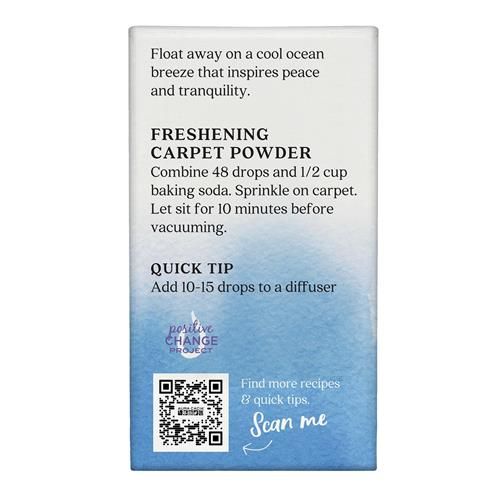 Aura Cacia Ocean Air Essential Oil Blend, Boxed 0.25 Fl. Oz. - Light Aroma, No Synthetic Fragrances