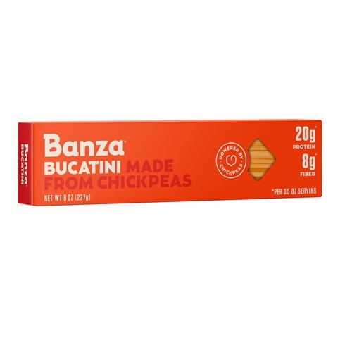 Banza Bucatini Pasta From Chickpeas - Gluten Free, High Protein, And Lower Carb Protein Bucatini Chickpea Pasta - 8Oz