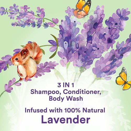 Suave Kids 3-In-1 Shampoo With 100% Natural Lavender - Tear-Free Shampoo, Conditioner, And Body Wash For Kids, 16.6 Fl Oz