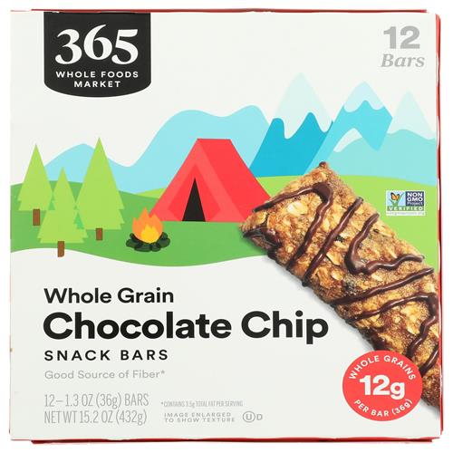 Whole Foods Market, Kids Whole Grain Chocolate Chip Bars, 12 Count, 15.24 Ounce