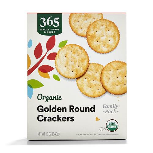 Whole Foods Market, Organic Golden Round Crackers, 12 Oz