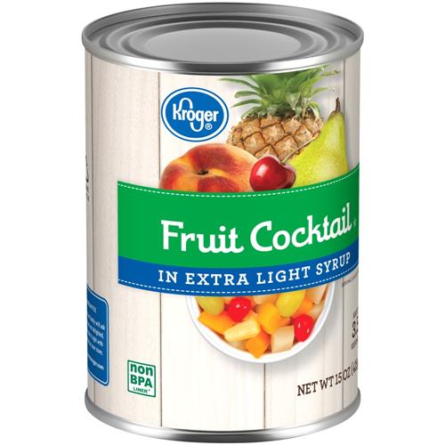 Kroger Canned Fruit Cocktail in Extra Light Syrup 15 oz