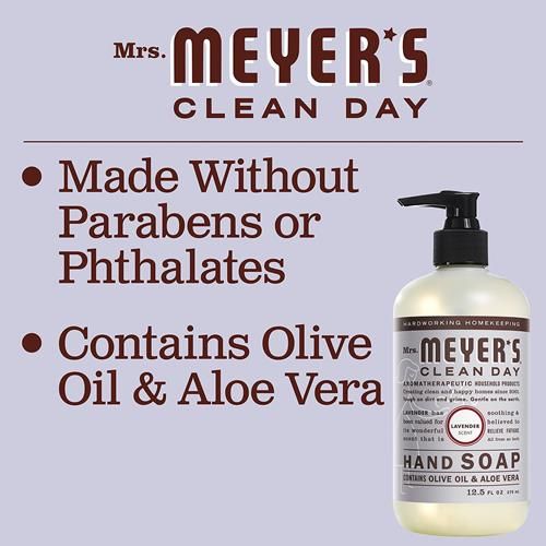 Mrs. Meyers Clean Day Liquid Hand Soap Refill, Cruelty Free And Biodegradable Formula, Lavender Scent, 33 Fl Oz (Pack Of 1)