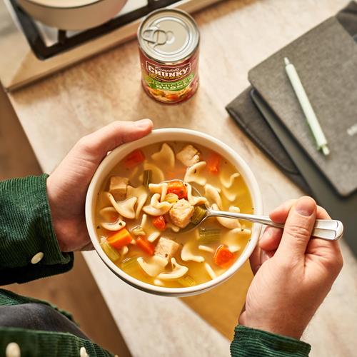 Campbells Chunky Soup, Healthy Request Chicken Noodle Soup, 18.8 Ounce Can