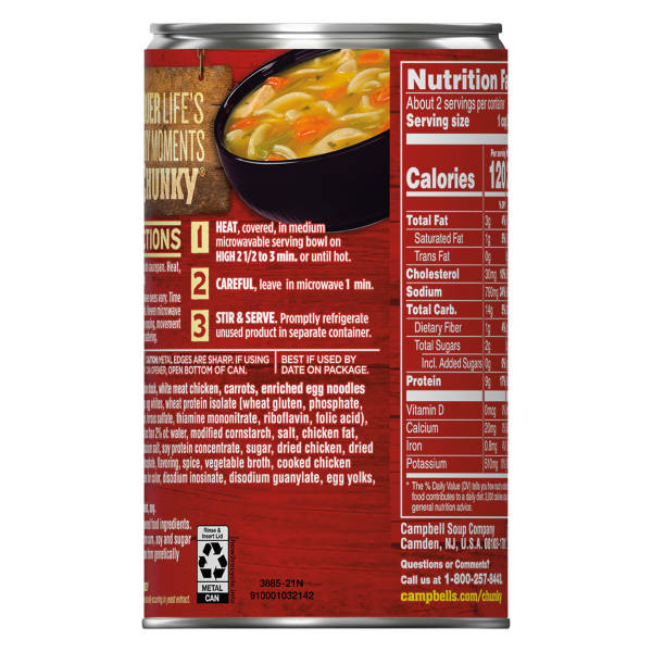 Campbell's Chunky Chicken Noodle Soup, 18.6 oz Can