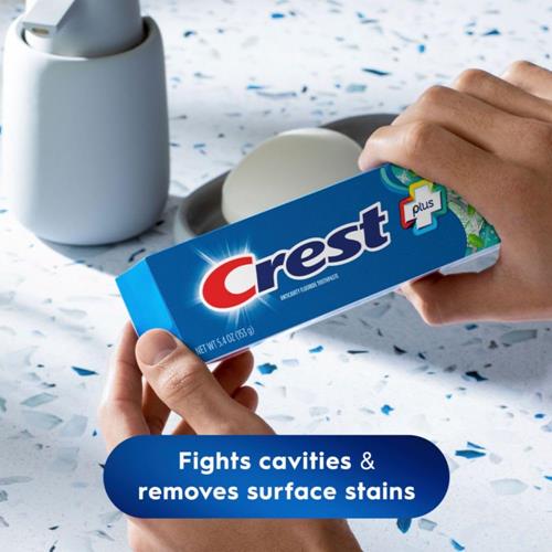 Crest + Scope Whitening Toothpaste, 5.4 Oz Tubes - Anticavity Fluoride Toothpaste, Fresh Breath, Kills Germs - Tartar Protection, Enamel Protection - Minty Fresh Flavor