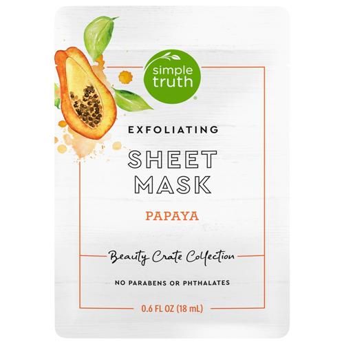 Simple Truth Exfoliating Papaya Facial Sheet Mask 0.6 fl oz
