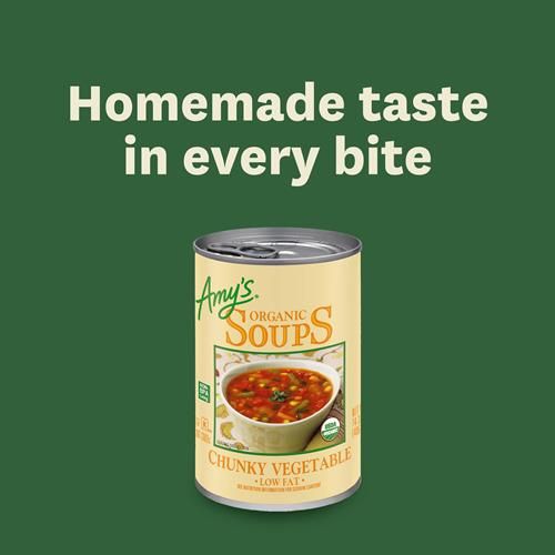 Amy’S Soup, Vegan Chunky Vegetable Soup, Gluten Free, Made With Organic Vegetables, Canned Soup, 14.3 Oz