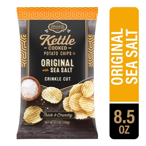 Private Selection Original Sea Salt Crinkle Cut Kettle Chips 8.5 oz