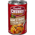 Campbell’S Chunky Soup, Minestrone With Italian Sausage Soup, 18.8 Oz Can