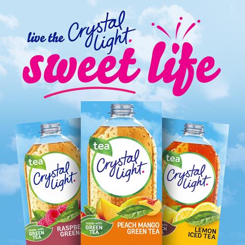 Crystal Light Peach Mango Green Tea Naturally Flavored Powdered Drink Mix, 10 Ct On-The-Go-Packets