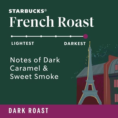 Starbucks K-Cup Coffee Pods, Dark Roast Coffee, French Roast, 100% Arabica, 1 Box (32 Pods)